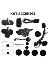 CROWN MİCRO CMMK-08 8 Kişilik Motosiklet Kask Bluetooth İnterkom Seti