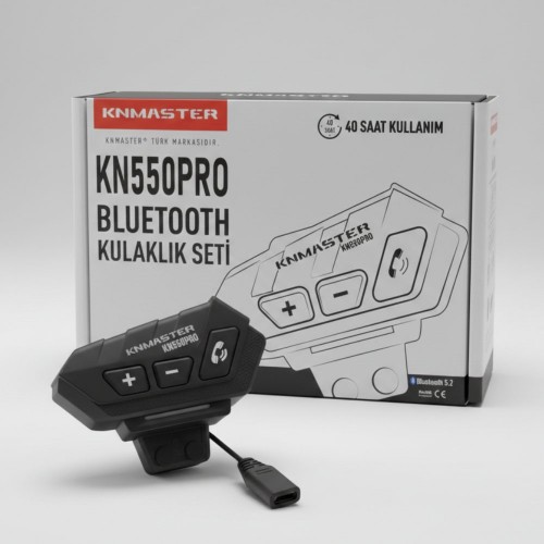 KN Master KN550 PRO Motosiklet Bluetooth Kulaklık Mikrofon Seti