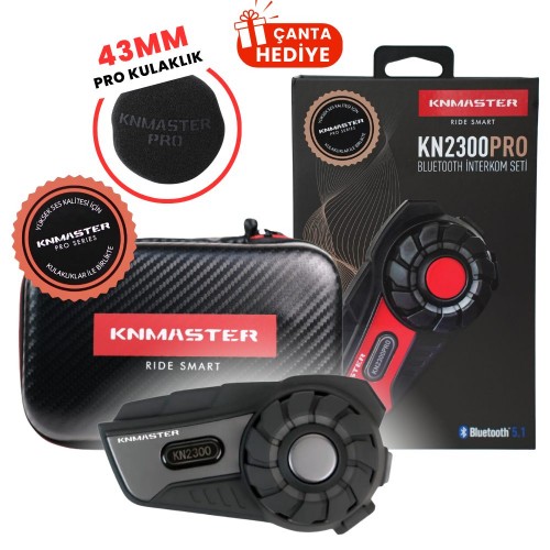 KN Master KN2300 PRO Motosiklet Kask İnterkom Bluetooth Kulaklık Seti