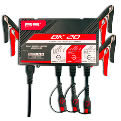 BK20 - 3KANAL AKÜ ŞARJ İSTASYONU 6V/12V 2A -  BS BATTERY