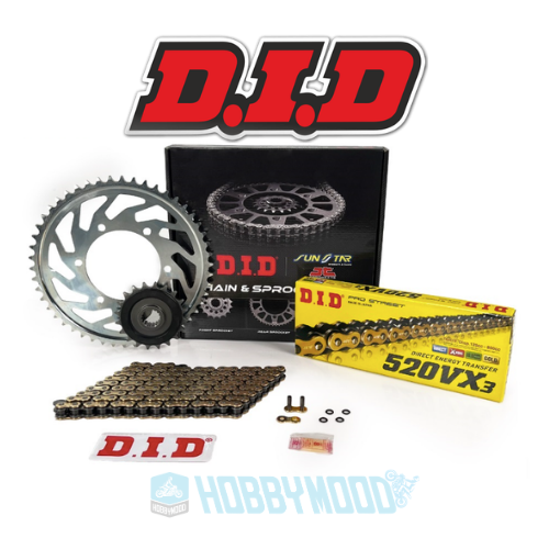 Zincir Dişli Seti Bajaj Dominar UG 400 (2017-2026) - DID 520VX3 GOLD 120 - JT15T-45T