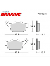BRAKING 711CM56 Sinterli Fren Balatası Honda Kawasaki Suzuki Triumph