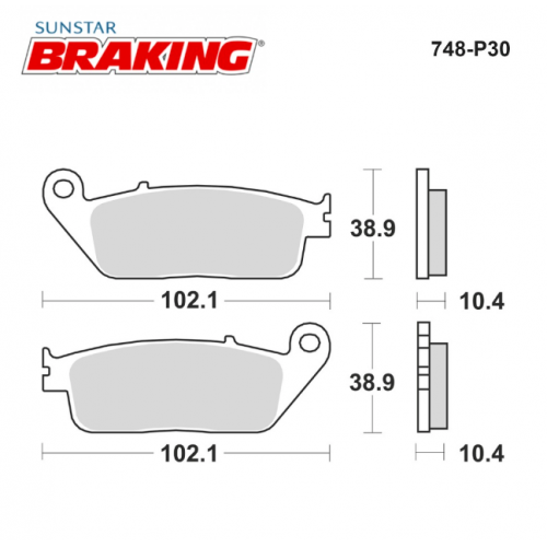 BRAKING P30748 Sinterli Fren Balatası Yamaha Honda