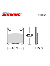 Braking 983SM1 Yarı Metalik El Freni Balatası Honda